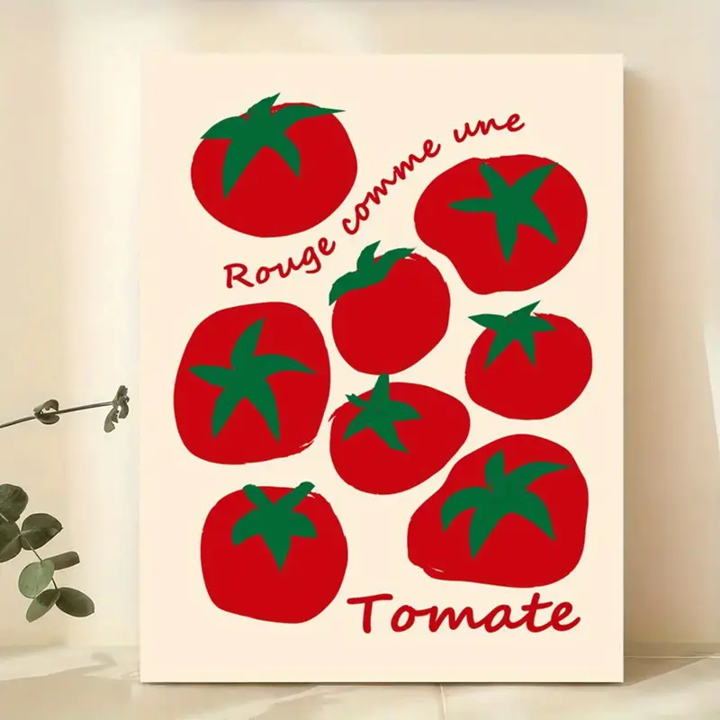 Sustainable Living Products - Moderne coloré rouge tomates mur Art