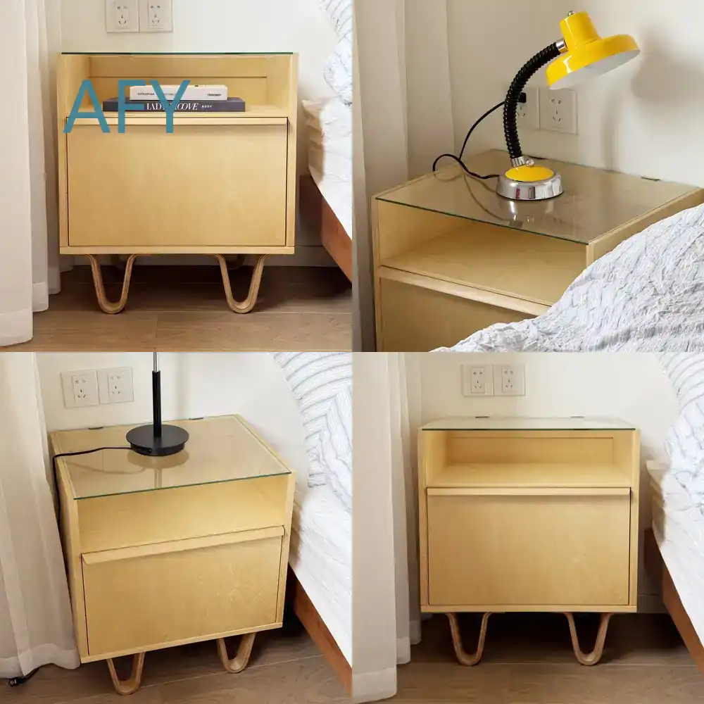 Muji Home Storage - Table de chevet en bois massif