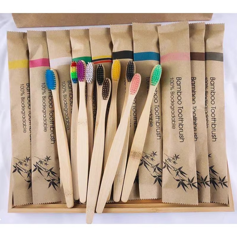 Bamboo Toothbrush Set - Brosses à dents en bambou, 5