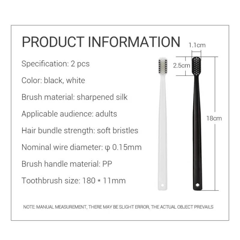 Bamboo Toothbrush Set - Lot de 2 à 10 brosses