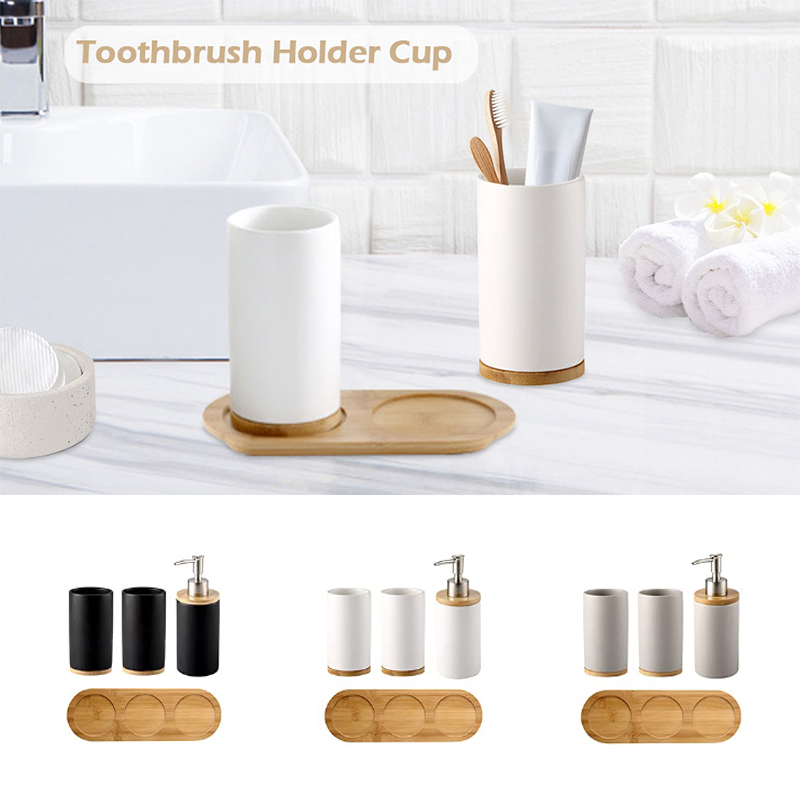 Bamboo Toothbrush Set - Ensemble de salle de bain en