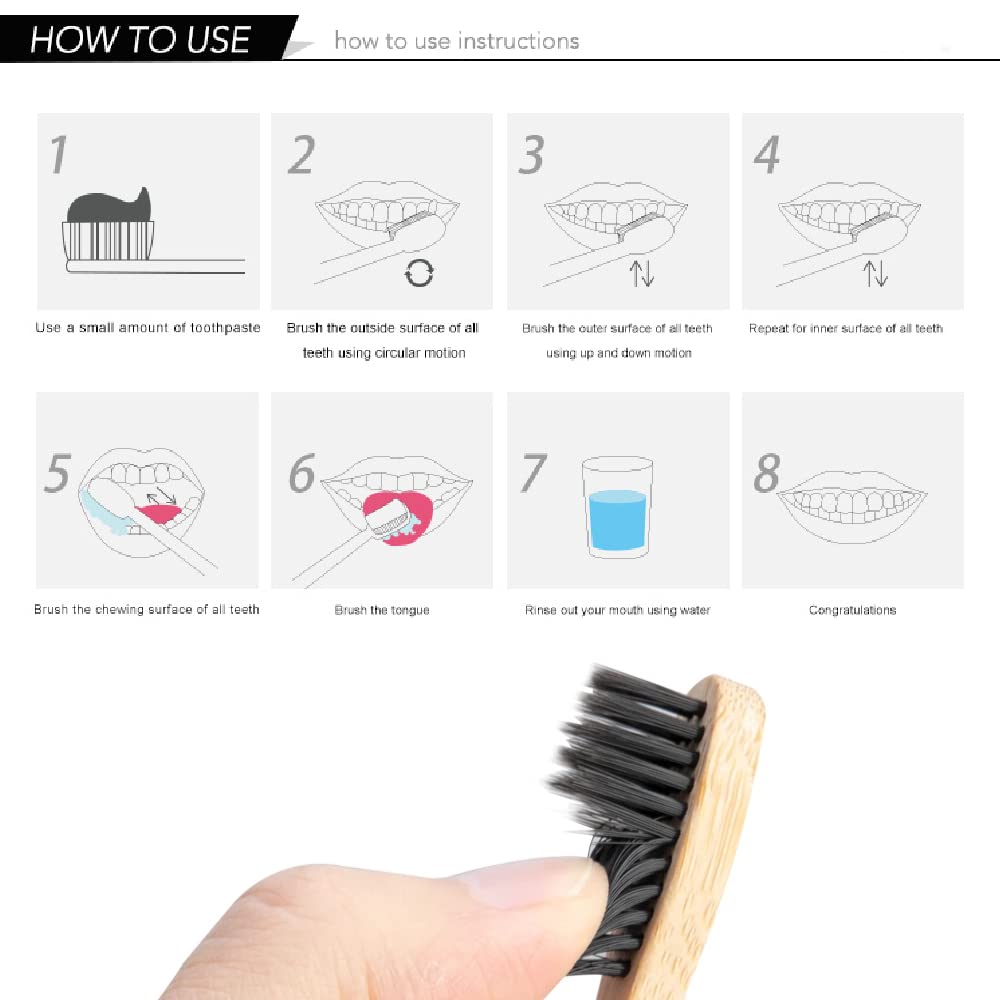 Lot de 10 brosses à dents en b - Bamboo Toothbrush Set avis et prix
