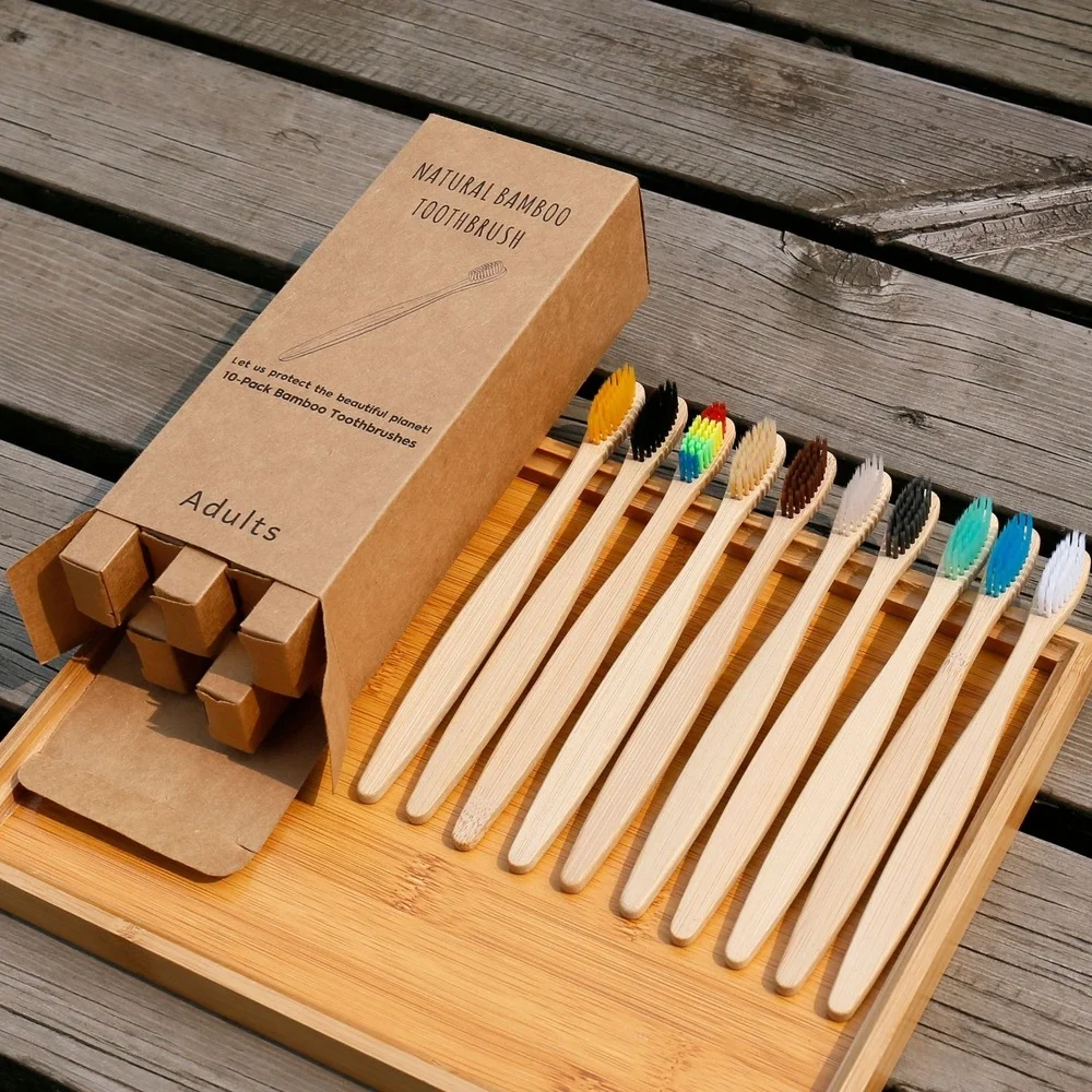 10 pièces brosse à dents color - Bamboo Toothbrush Set avis et prix