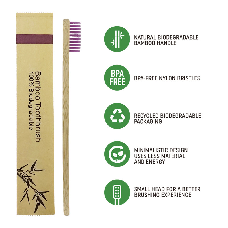 Brosse à dents en bambou à poi - Bamboo Toothbrush Set avis et prix