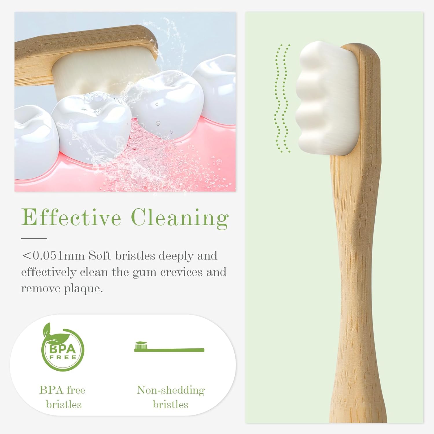 4 pièces de brosses à dents en - Bamboo Toothbrush Set avis et prix