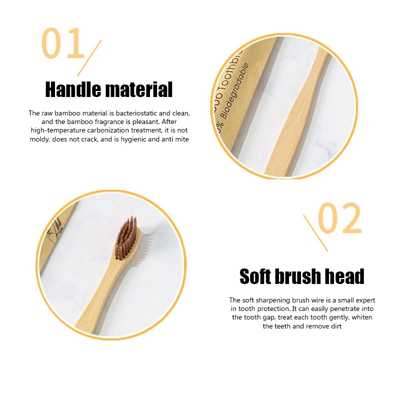 Brosses à dents en bambou 100  - Bamboo Toothbrush Set avis et prix