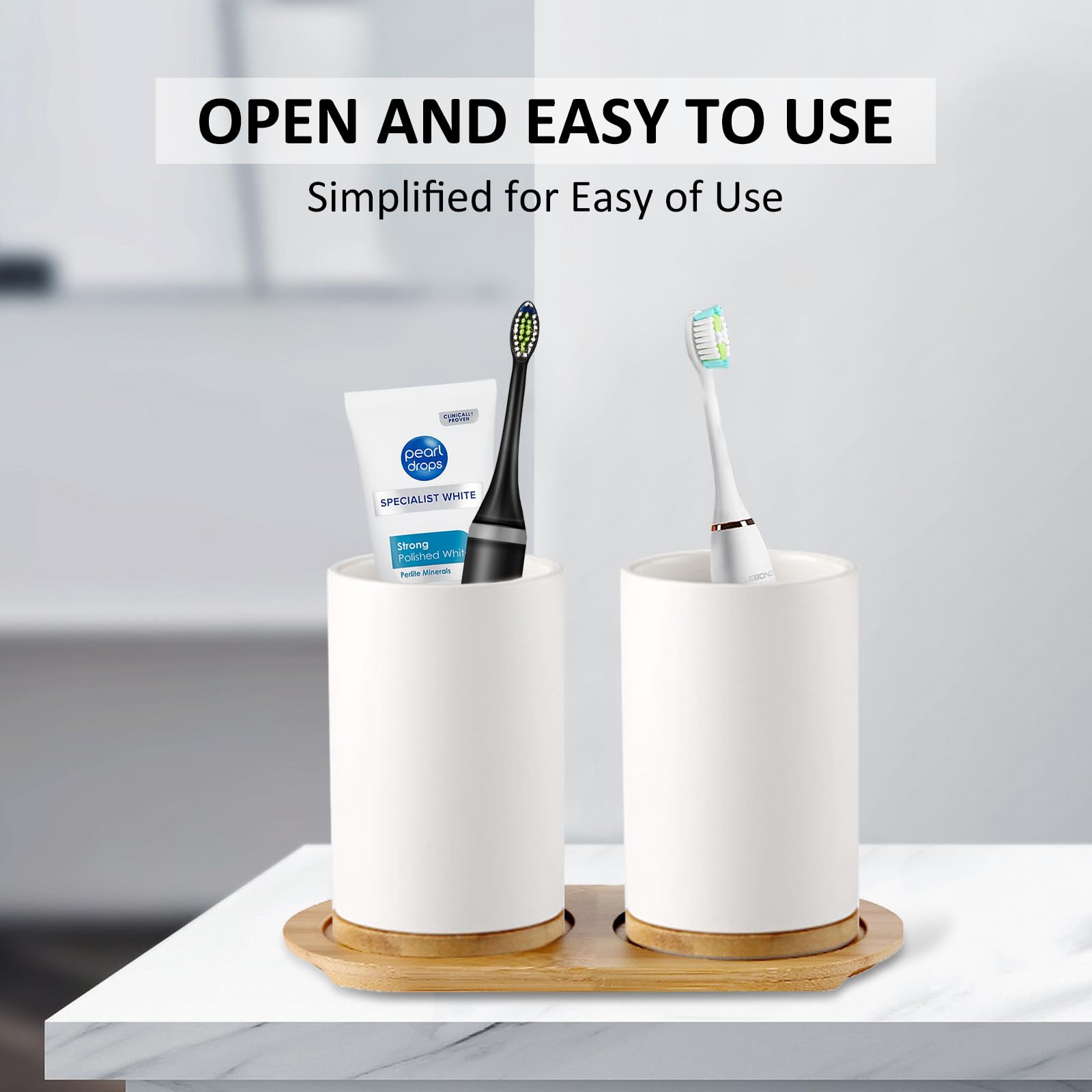 Ensemble de salle de bain en c - Bamboo Toothbrush Set avis et prix