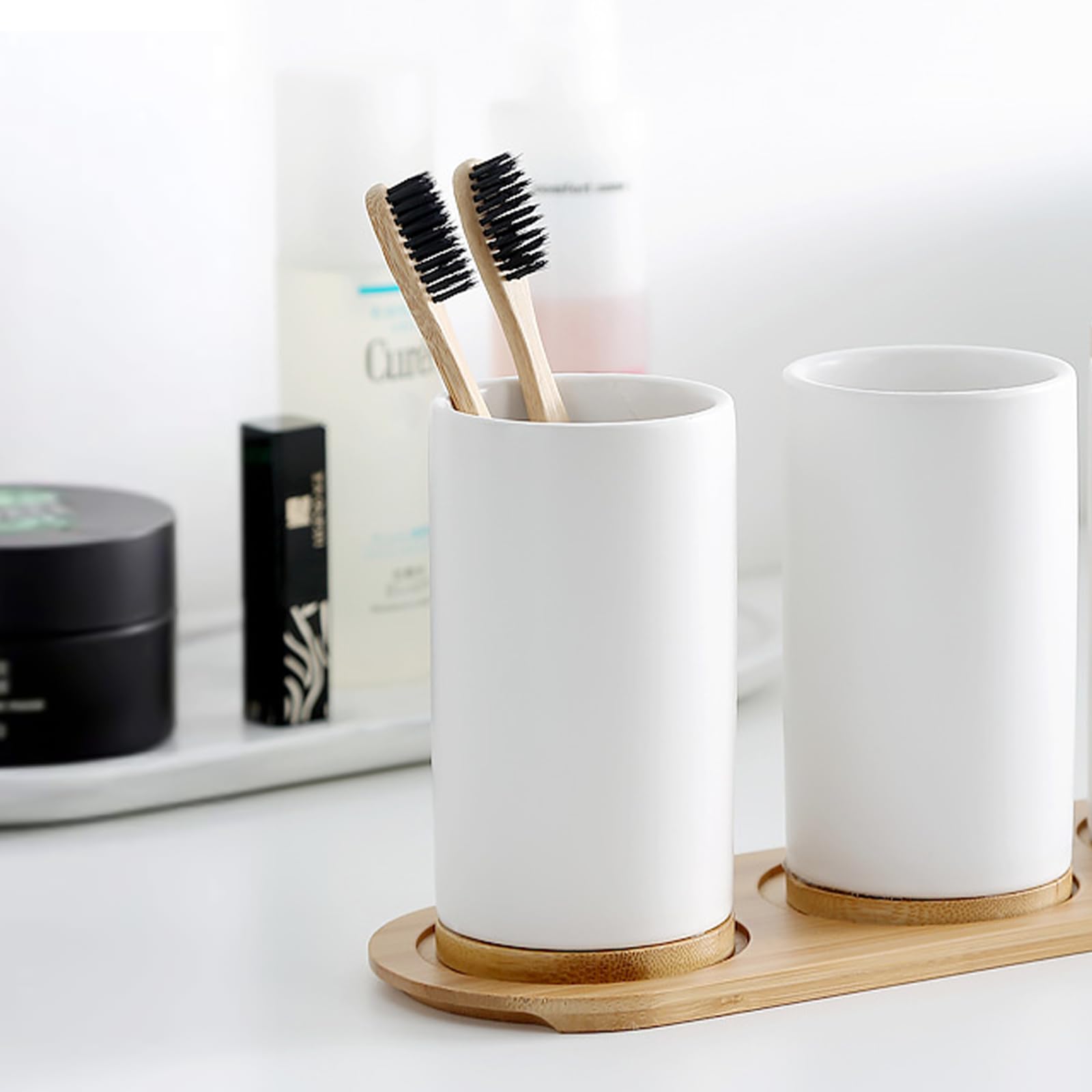 Ensemble de salle de bain en c - Bamboo Toothbrush Set avis et prix